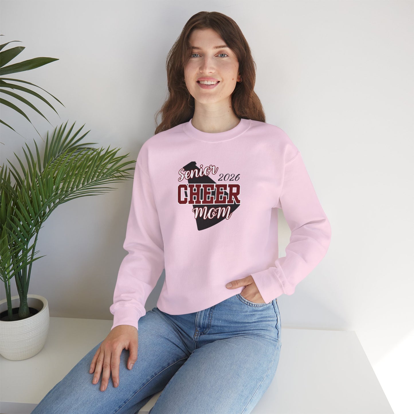 Senior Cheer Mom 2026-Unisex Heavy Blend™ Crewneck Sweatshirt