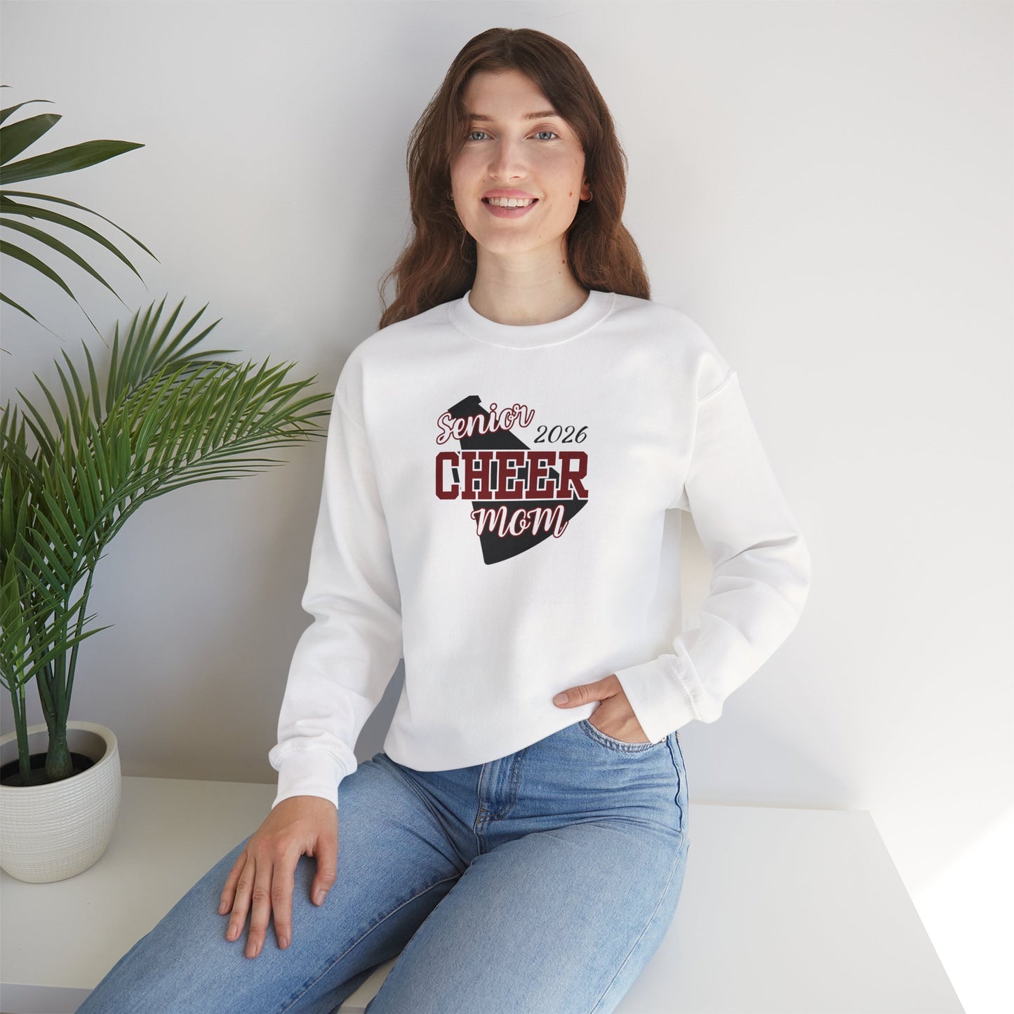 Senior Cheer Mom 2026-Unisex Heavy Blend™ Crewneck Sweatshirt