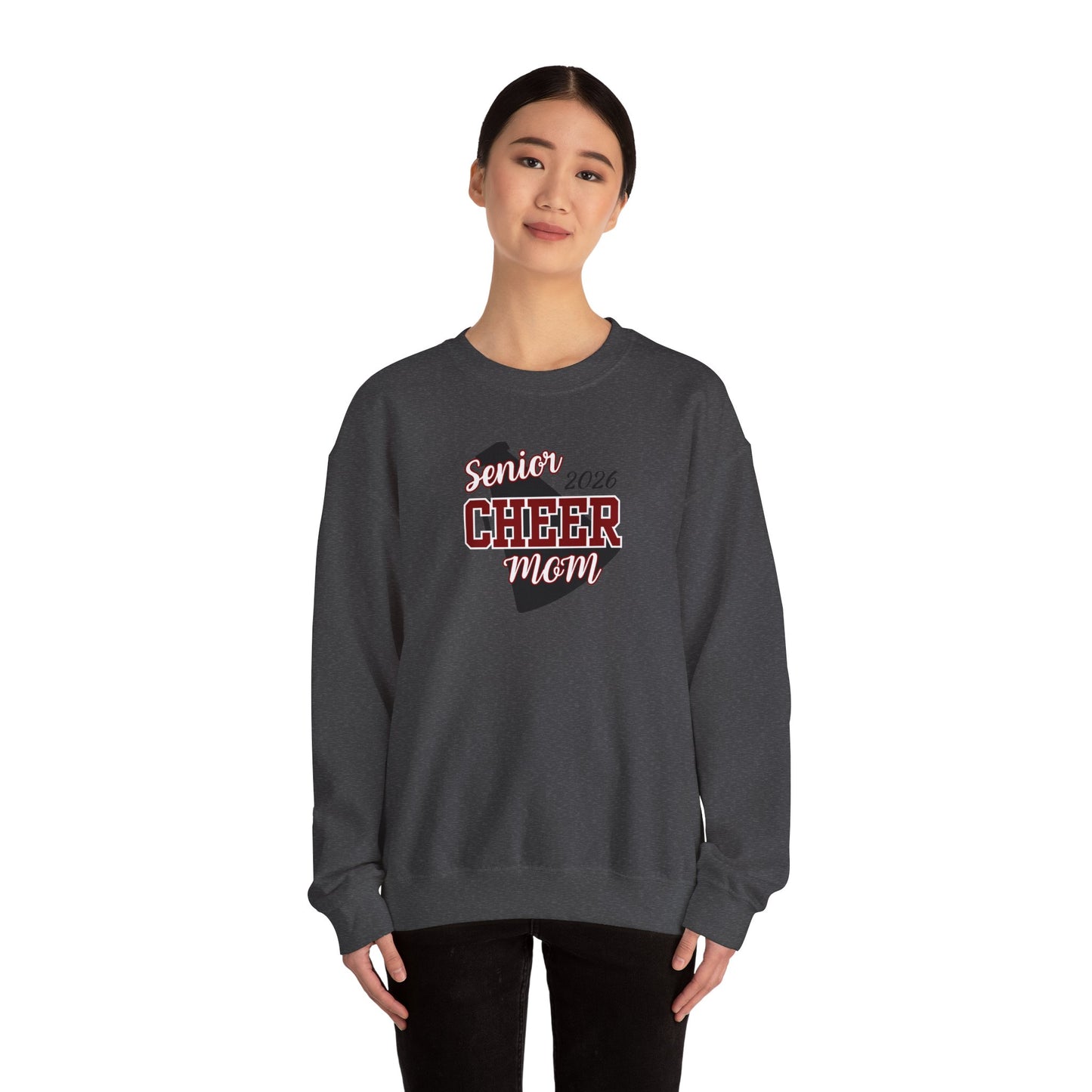 Senior Cheer Mom 2026-Unisex Heavy Blend™ Crewneck Sweatshirt