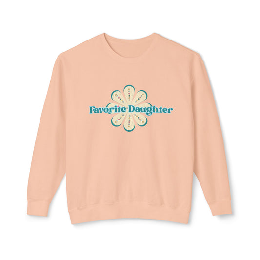 Favorite Daughter Comfort Colors Sweatshirt Flower Design Birthday Gift Christmas Gift
