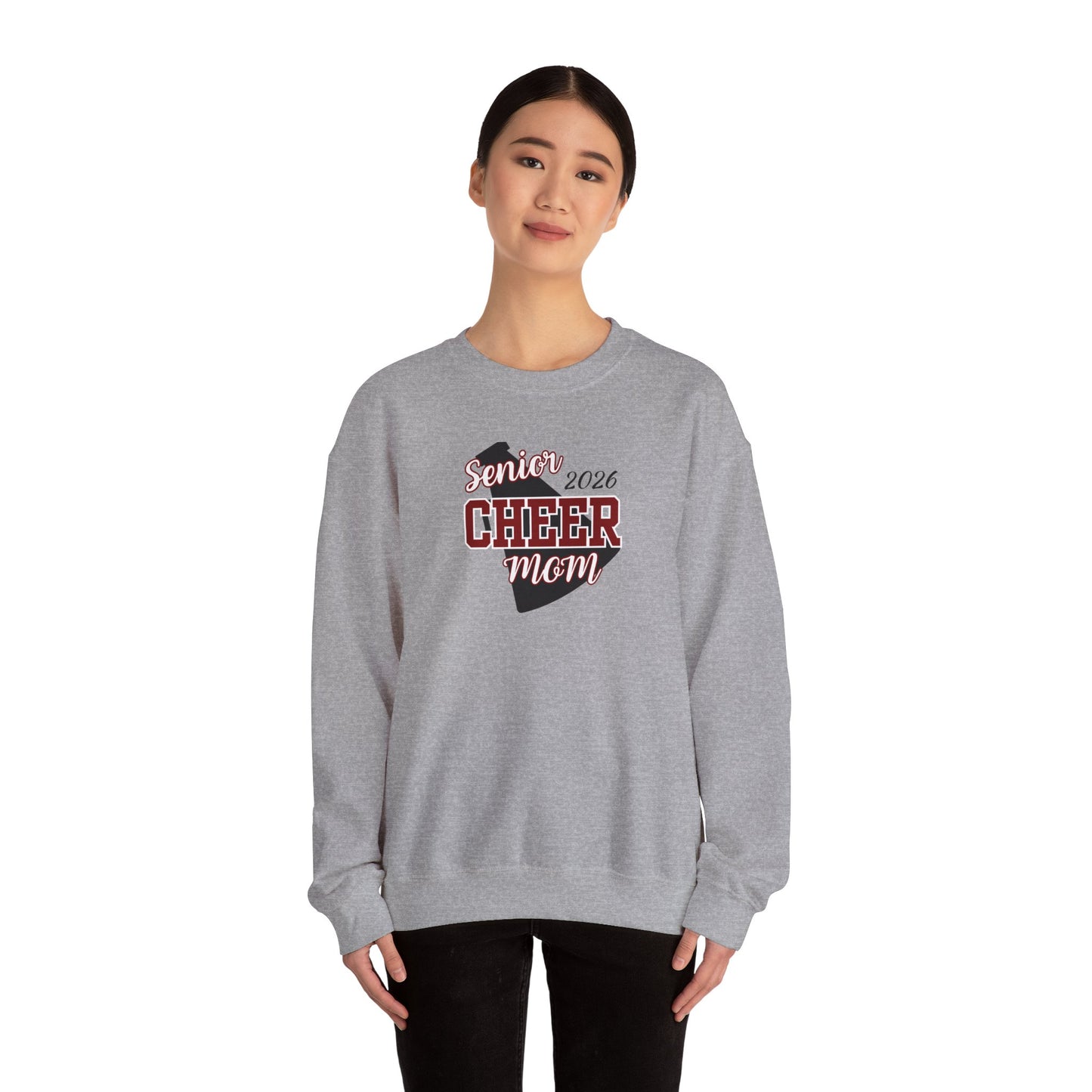 Senior Cheer Mom 2026-Unisex Heavy Blend™ Crewneck Sweatshirt