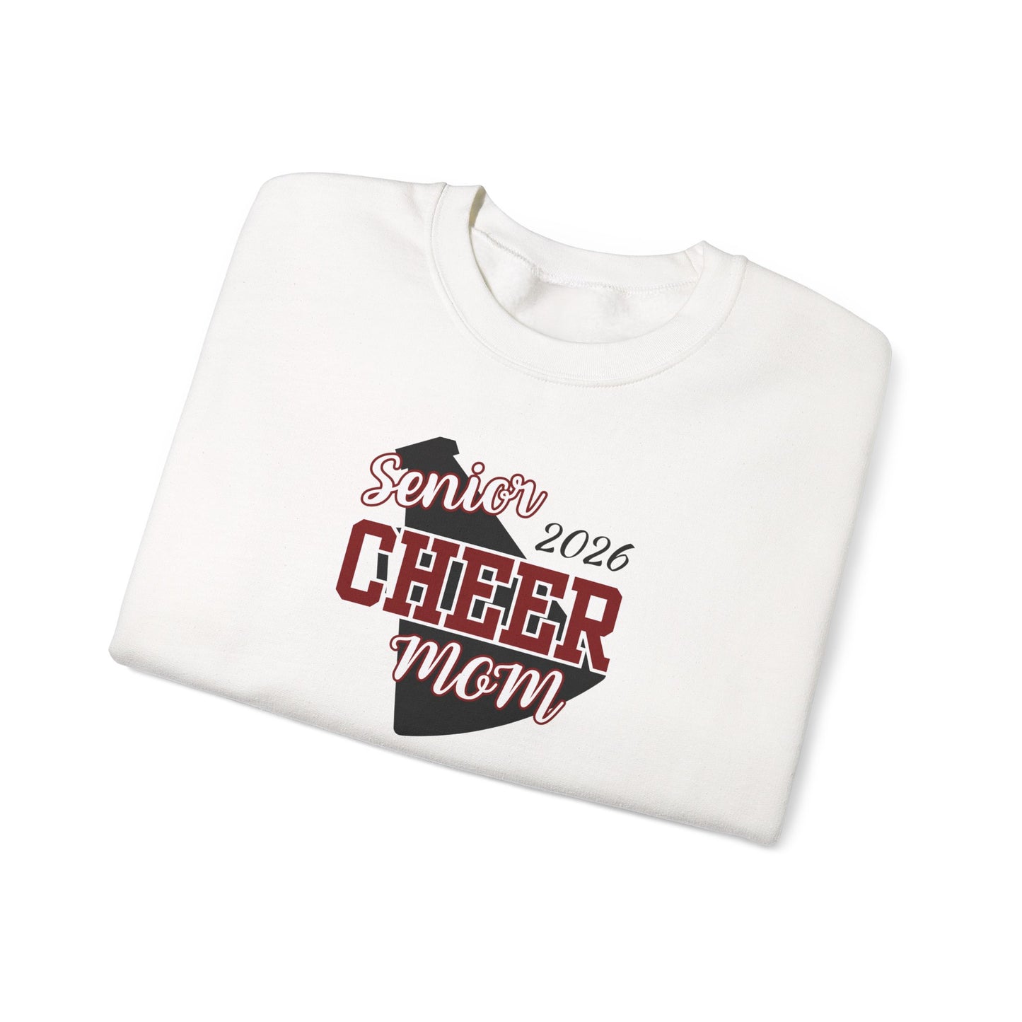 Senior Cheer Mom 2026-Unisex Heavy Blend™ Crewneck Sweatshirt