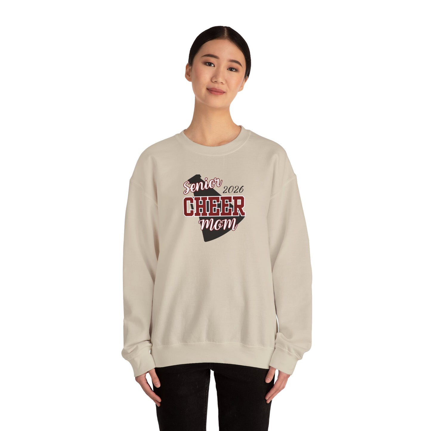 Senior Cheer Mom 2026-Unisex Heavy Blend™ Crewneck Sweatshirt