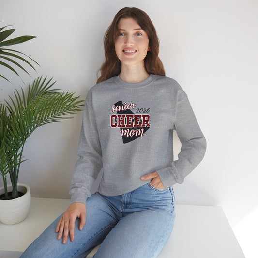 Senior Cheer Mom 2026-Unisex Heavy Blend™ Crewneck Sweatshirt