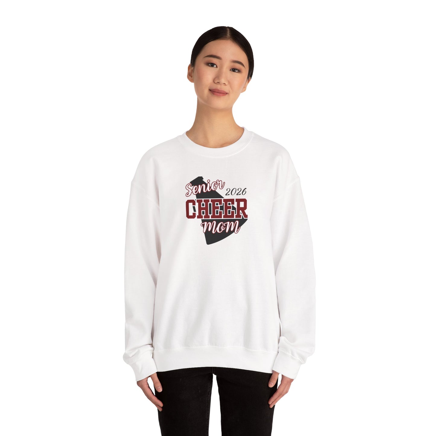 Senior Cheer Mom 2026-Unisex Heavy Blend™ Crewneck Sweatshirt